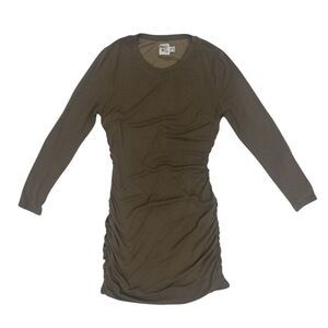 Princess Polly Khaki Ribbed Dress